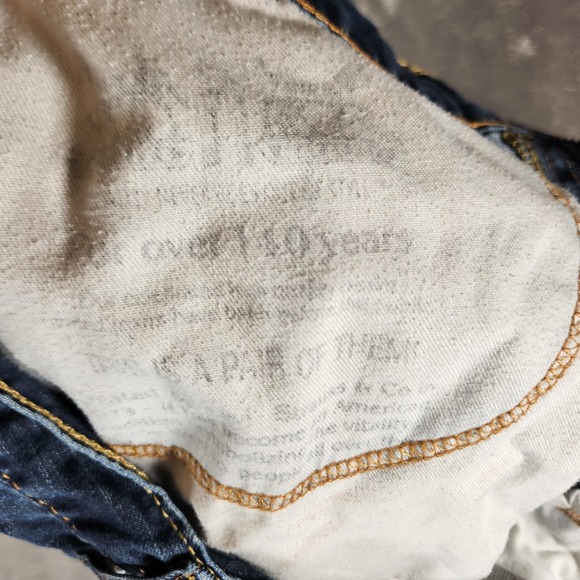 Levi's 505 Jeans Men's 34X30 Straight Leg Distressed Blue - Picture 7 of 16